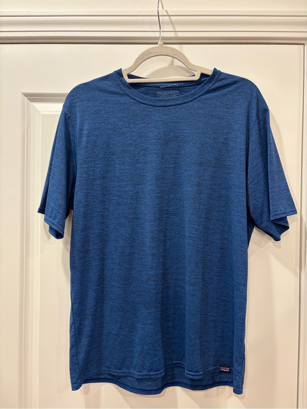 Patagonia Capeline Heathered Blue Short-Sleeve Tee — M